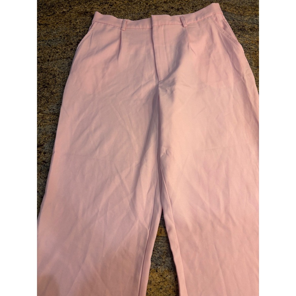 BARDOT Pink Wide Leg Pants Elastic Waist Pull On Style Size US 10 Career